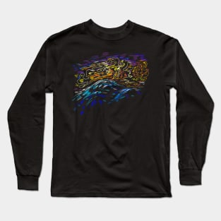 color landscape - van gogh style Long Sleeve T-Shirt